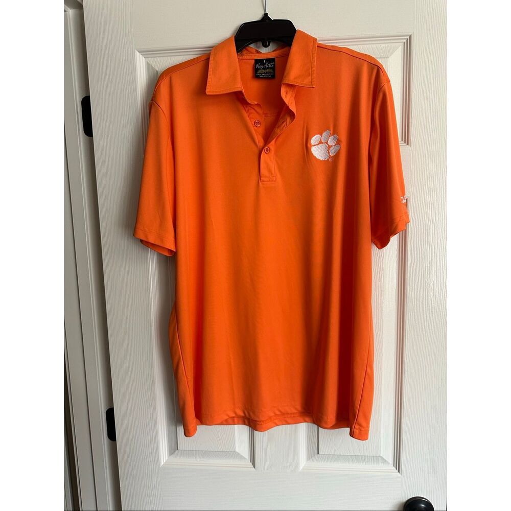 Mens orange Clemson Tigers polo shirt